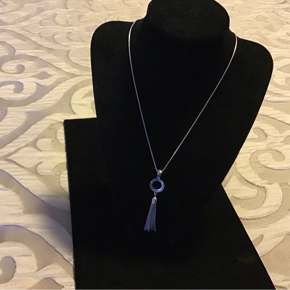 Beautiful sterling silver necklace with diamonds.  NEW - Picture 3 of 11